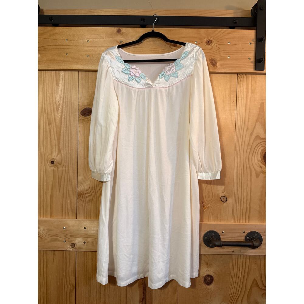Vintage Val Mode Sleep Gown Dress Nightgown Size Large Floral